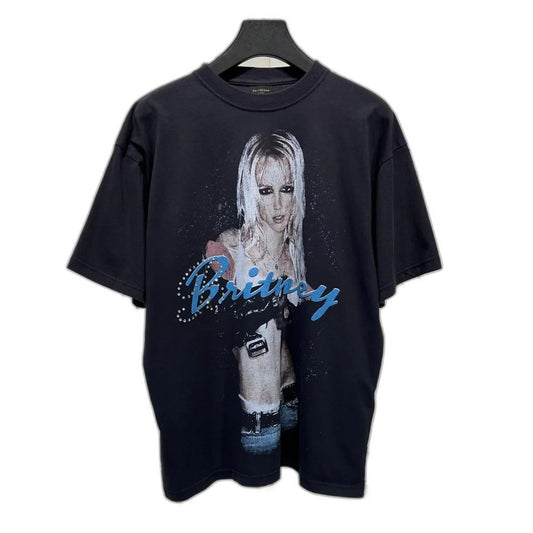Balenciaga Britney Spears Series Oversized T-shirt in Faded Black /blue