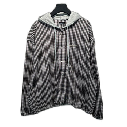 Balenciaga Tartan Hooded Shirt