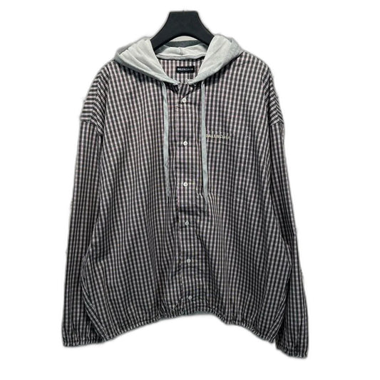 Balenciaga Tartan Hooded Shirt