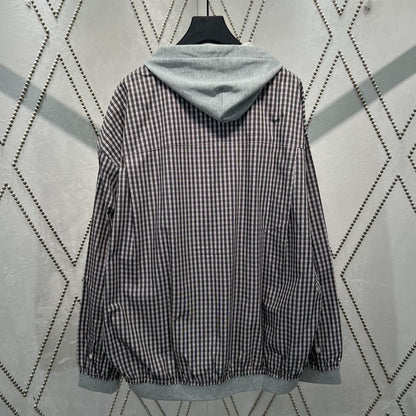 Balenciaga Tartan Hooded Shirt