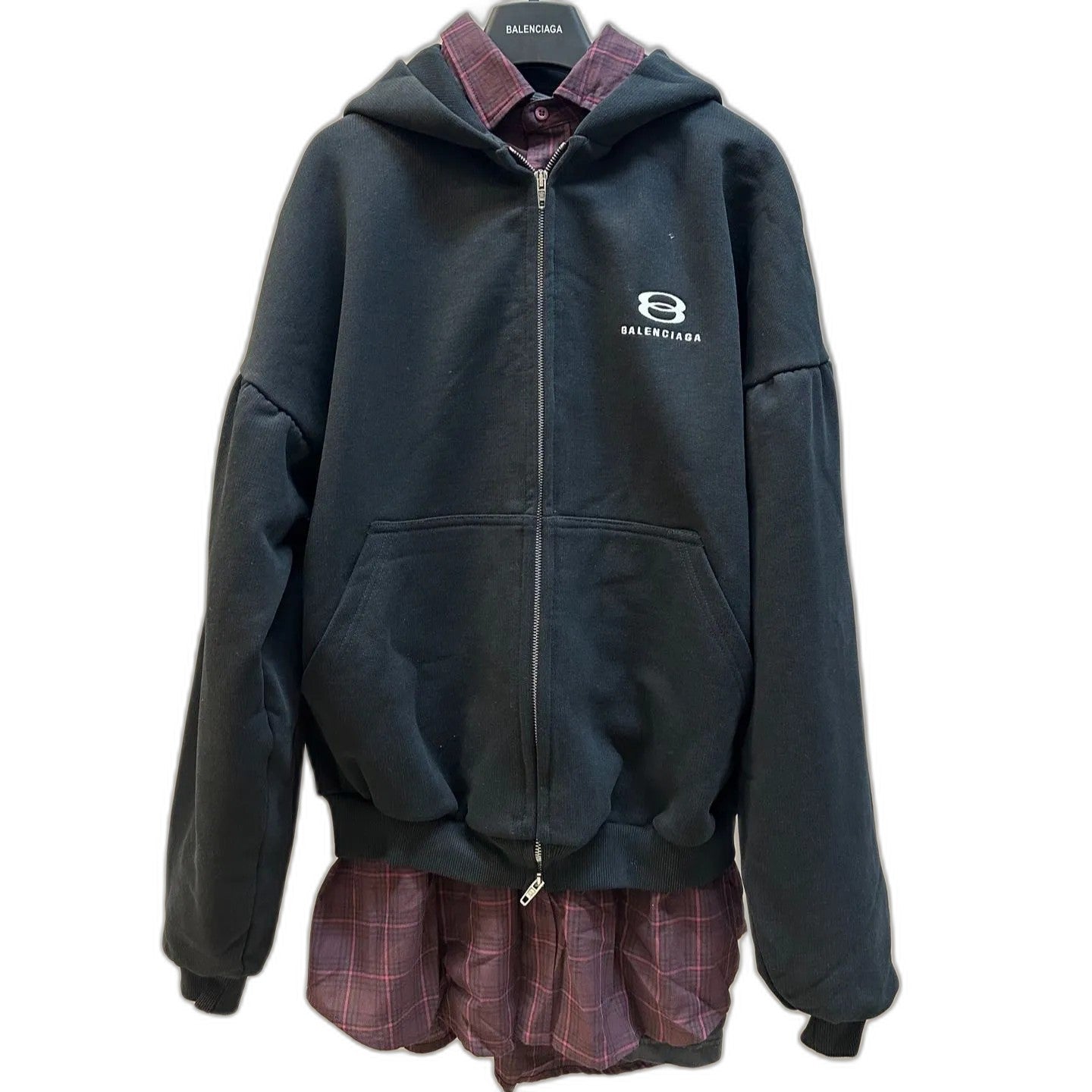 Balenciaga Layered Hoodie Black Men's