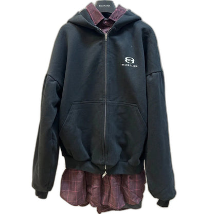 Balenciaga Layered Hoodie Black Men's