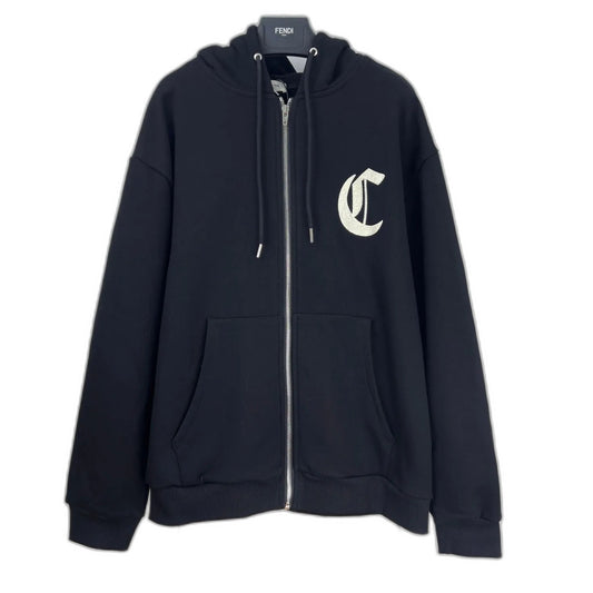 CELINE Zipped Hoodie 'Black/White'