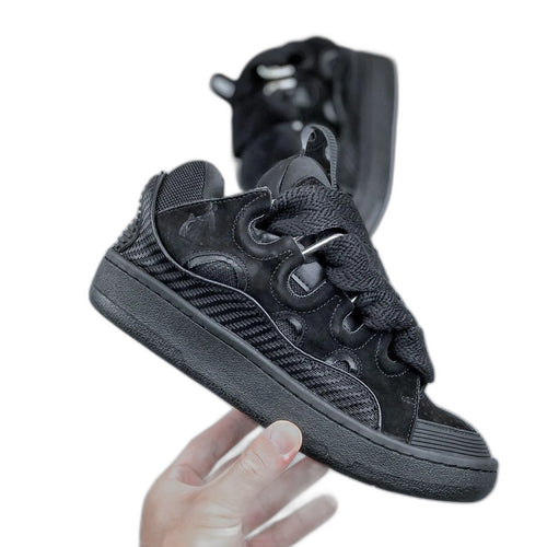 Lanvin Curb Sneakers 'Black Glitter Spray'