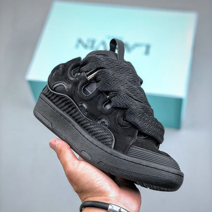 Lanvin Curb Sneakers 'Black Glitter Spray'