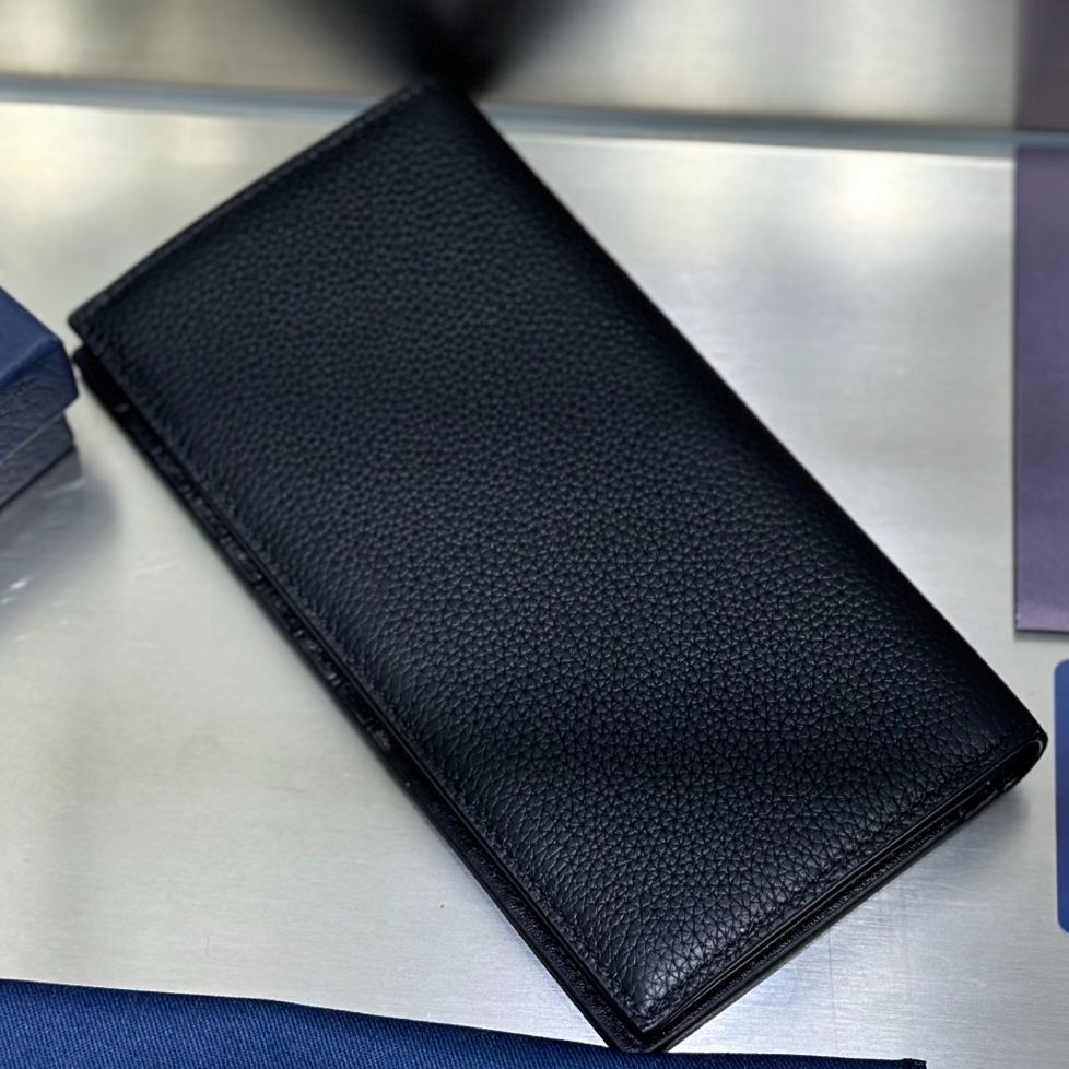 Dior Men's Long Wallet with Bifold Coin Pocket