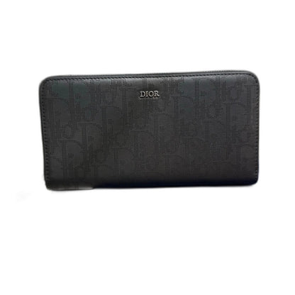 Dior Zipped Long Wallet Black Dior Oblique Galaxy