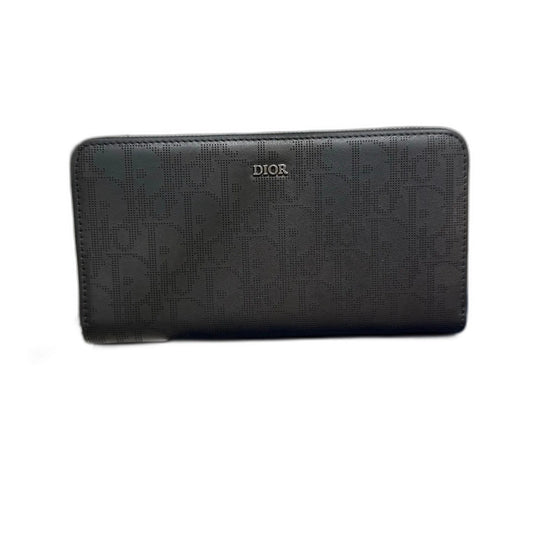Dior Zipped Long Wallet Black Dior Oblique Galaxy