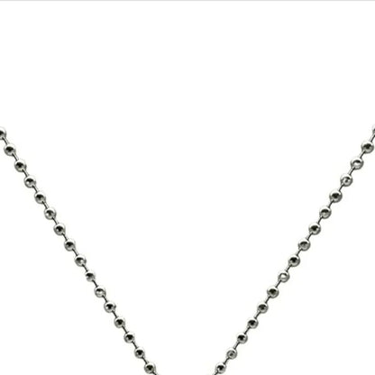 Chrome Heart Single Bead Necklace -round beads