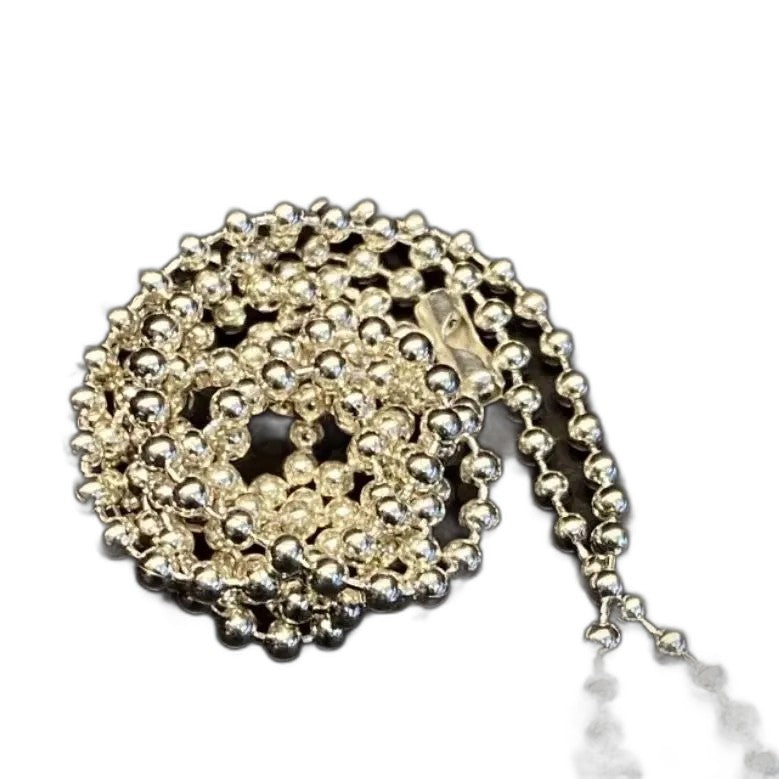 Chrome Heart Single Bead Necklace -round beads