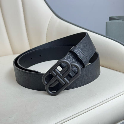 Balenciaga Bb Large Belt in Black-3.5cm