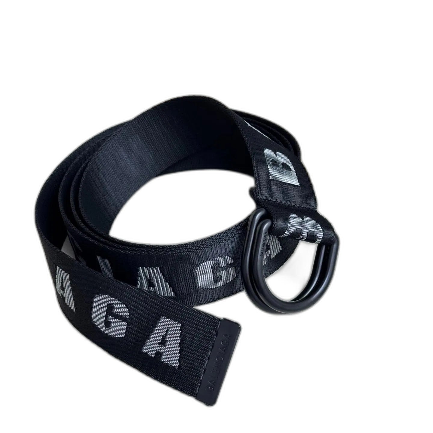 BALENCIAGA Men's D-Ring Belt in Dark Gray-4cm