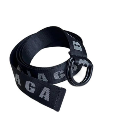 BALENCIAGA Men's D-Ring Belt in Dark Gray-4cm