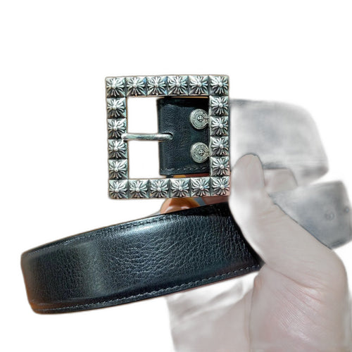 CHROME HEARTS Pyramid Plus Buckle Belt -3.8cm
