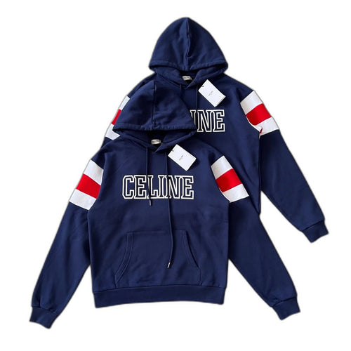 CELINE Loose Hoodie in Cotton Fleece