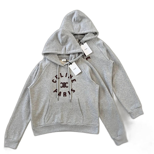 Celine Triomphe cotton fleece hoodie