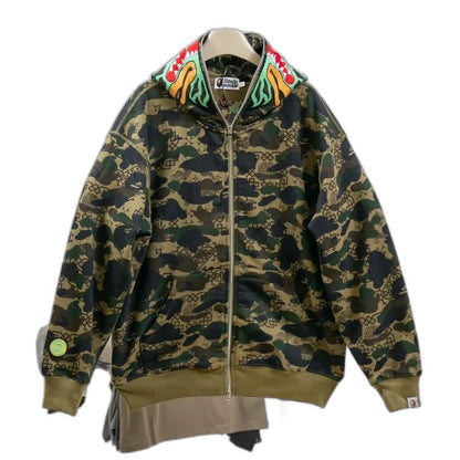 BAPE X CLOT CAMO SHARK RELAXED FIT FULL ZIP HOODIE