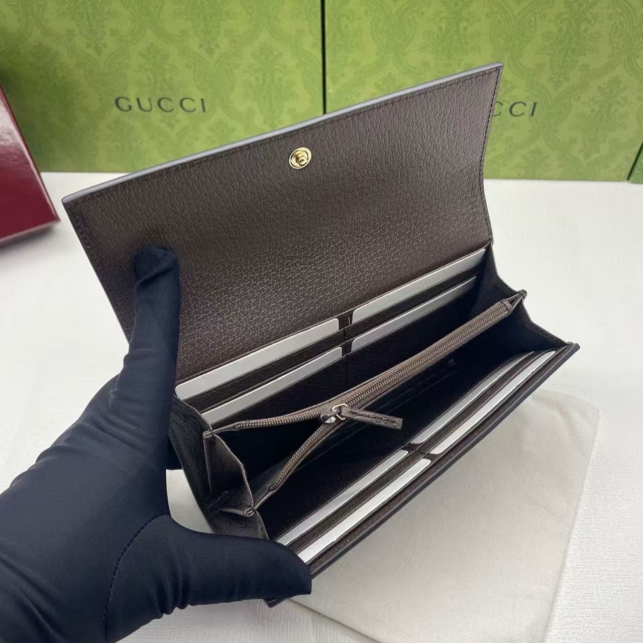 GUCCI Ophidia GG Continental Wallet