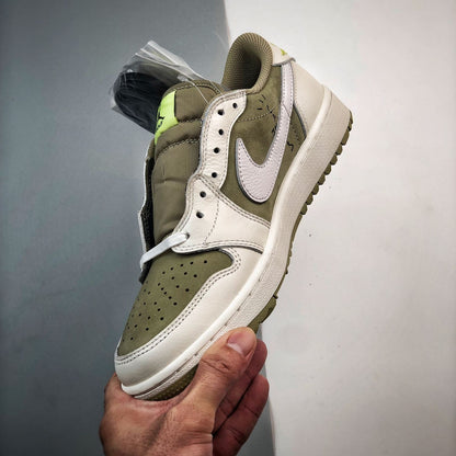 Travis Scott × Nike Air Jordan 1 Low Golf NRG "Neutral Olive"