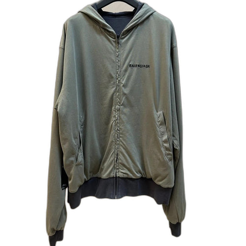 Balenciaga Back Hoodie Reversible Zip-Up Hoodie