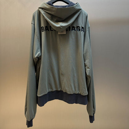 Balenciaga Back Hoodie Reversible Zip-Up Hoodie