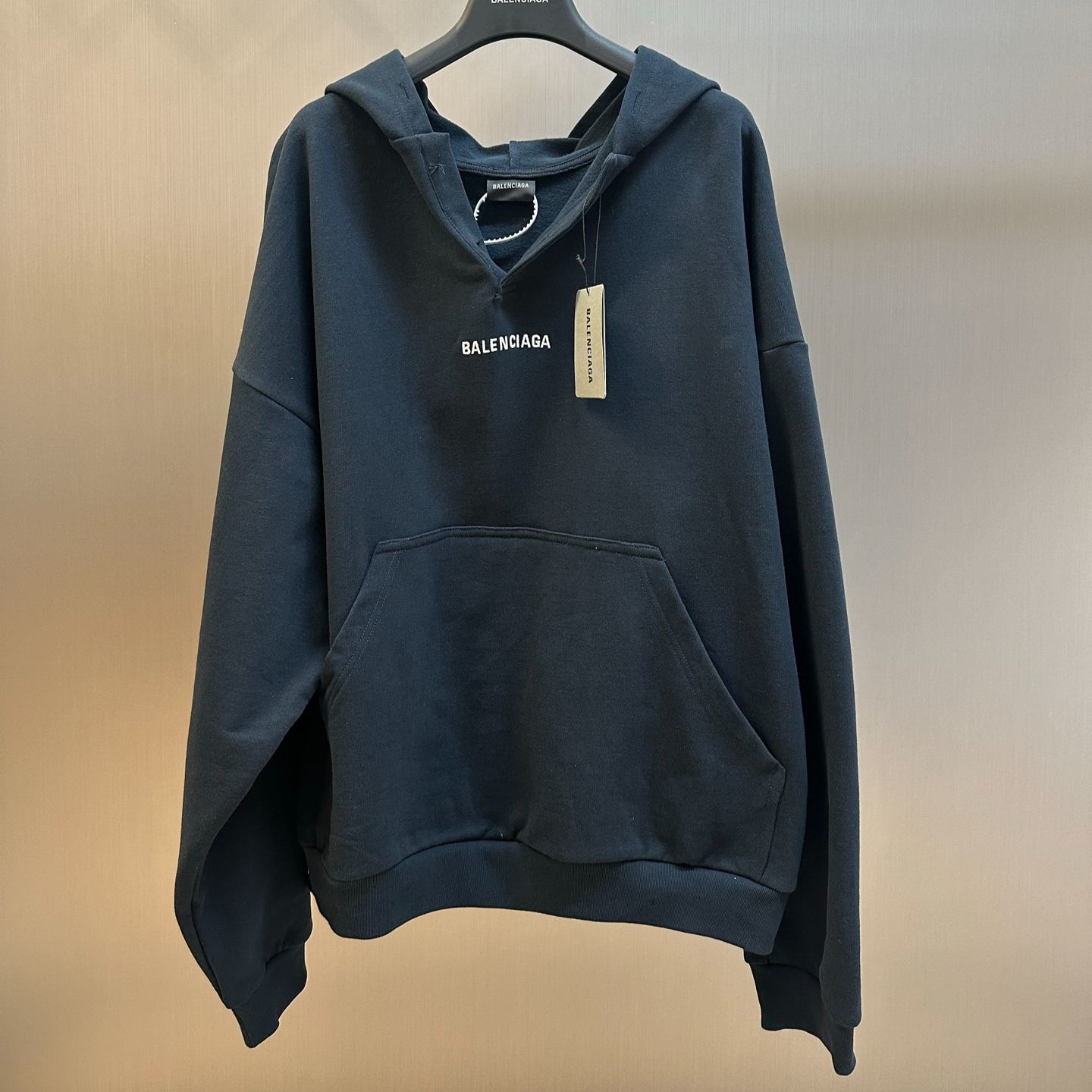 Balenciaga Hooded cotton sweatshirt with kangaroo pocket