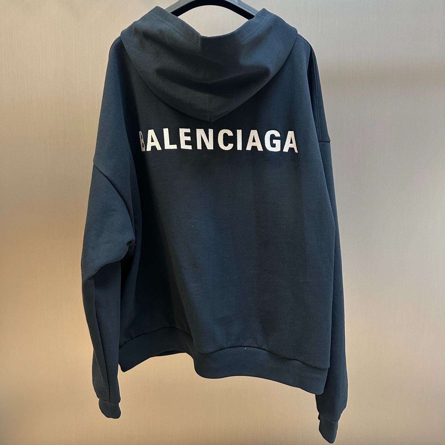Balenciaga Hooded cotton sweatshirt with kangaroo pocket