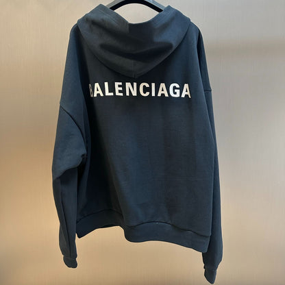 Balenciaga Hooded cotton sweatshirt with kangaroo pocket