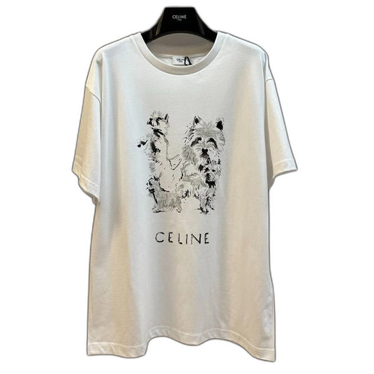 Celine sketch puppy T-shirt