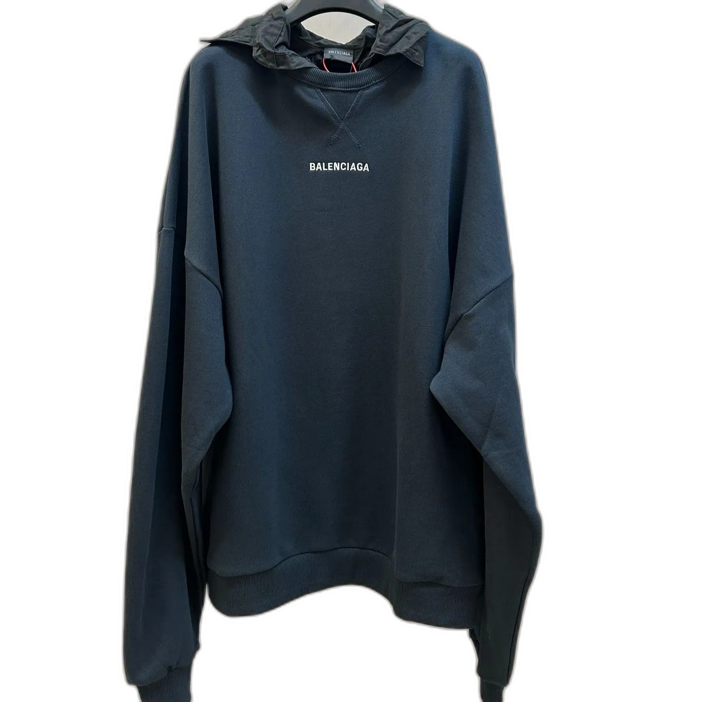 Balenciaga Back Collar Crew Neck Shirt Jacket for Men in Faded Black
