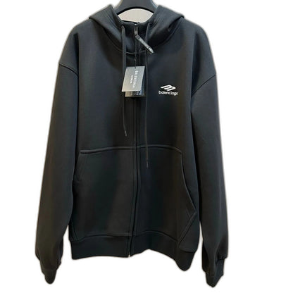 Balenciaga 3B Sports Icon Zip-Up Hoodie