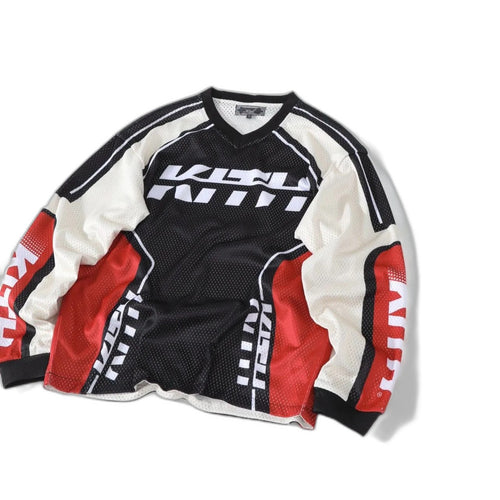 Kith Moto Mesh Long Sleeve Donovan Tee - Black
