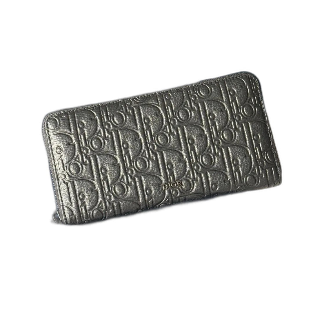 Dior Gravity Genuine Leather Long Zipper Wallet - 19.8*11cm