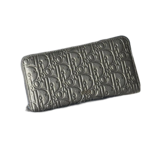 Dior Gravity Genuine Leather Long Zipper Wallet - 19.8*11cm