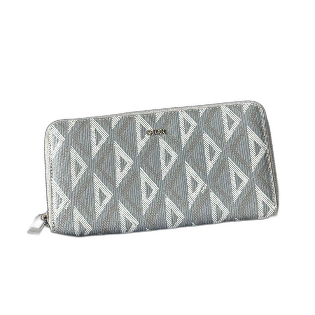 Dior CD Diamond Long Zip Wallet