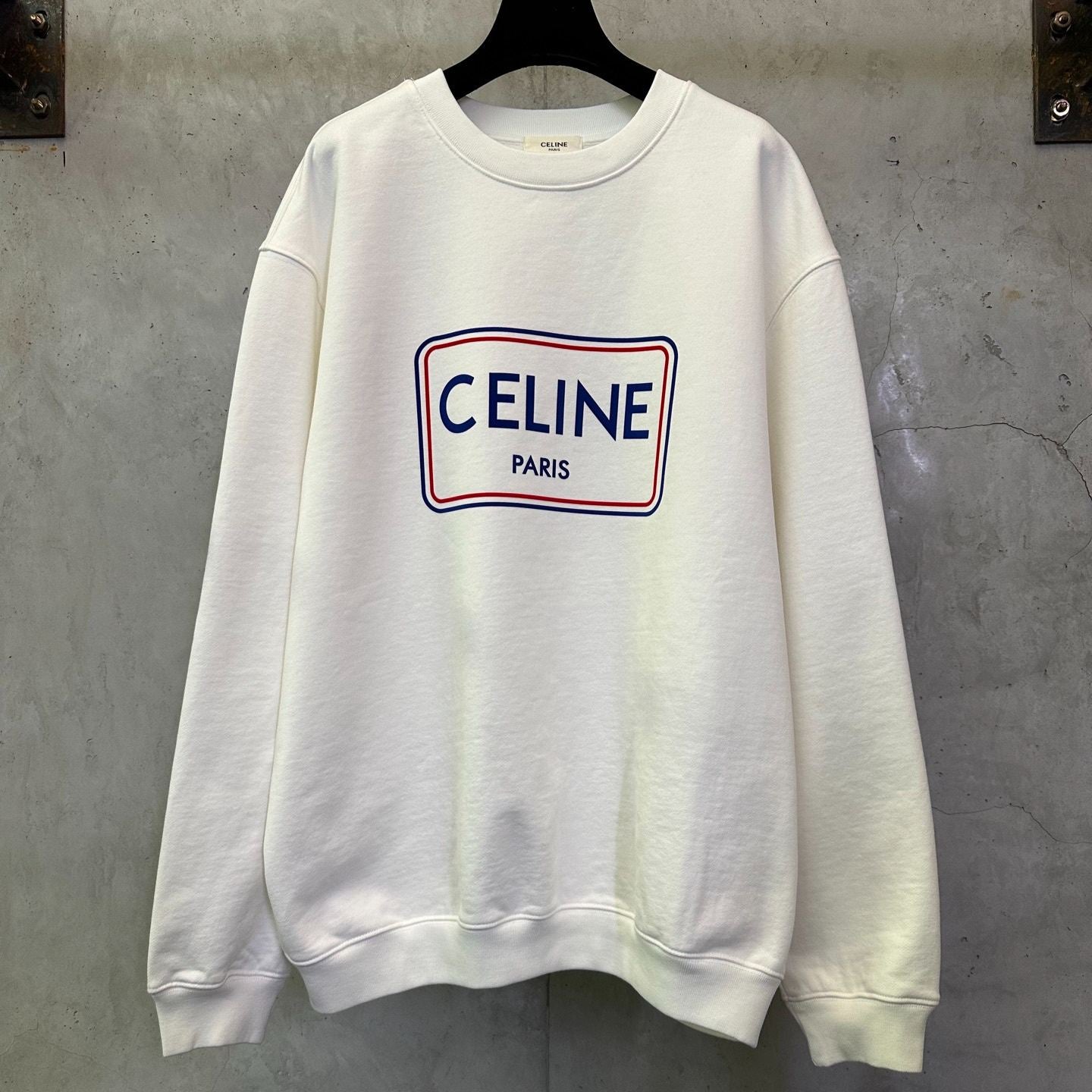CELINE Loose sweatshirt in cotton fleece