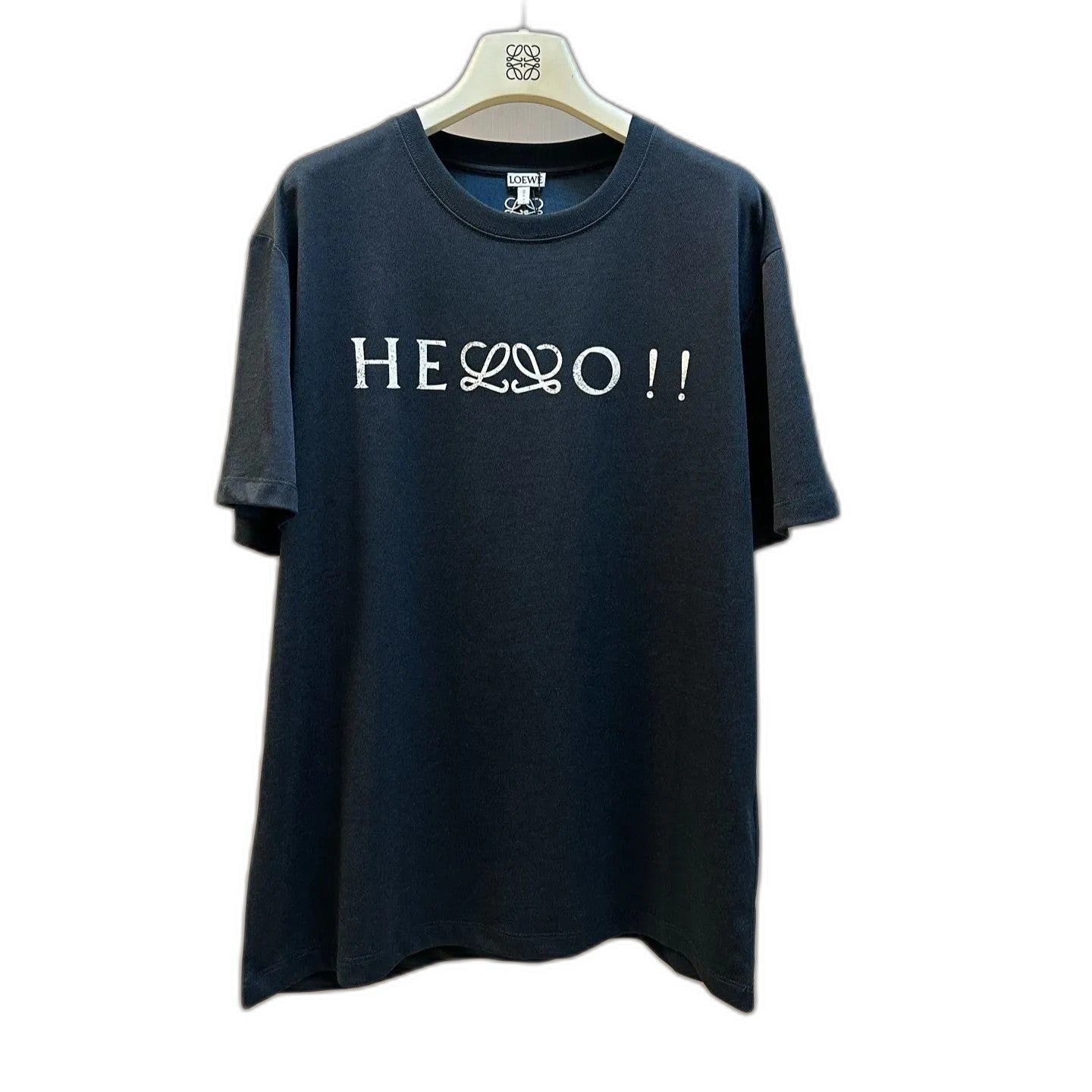 LOEWE Cotton blend regular fit T-shirt in blue