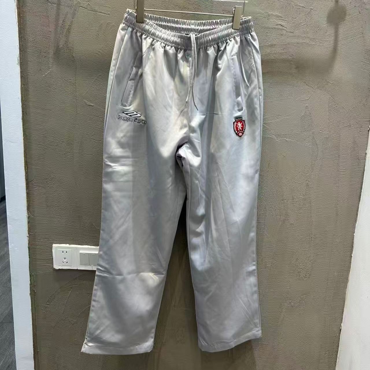 BALENCIAGA 3B Football Pants in Techno Cotton Poplin