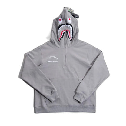 BAPE X NBHD TWO FACE HALF ZIP PULLOVER HOODIE