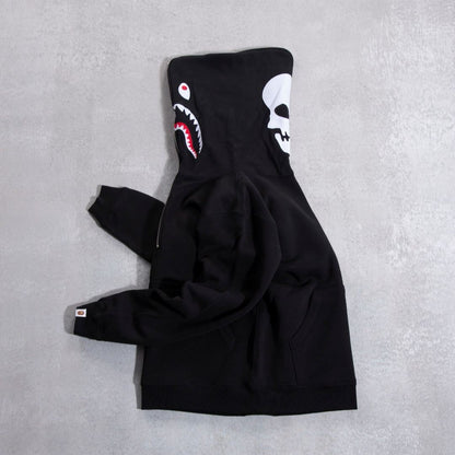 BAPE X NBHD TWO FACE HALF ZIP PULLOVER HOODIE