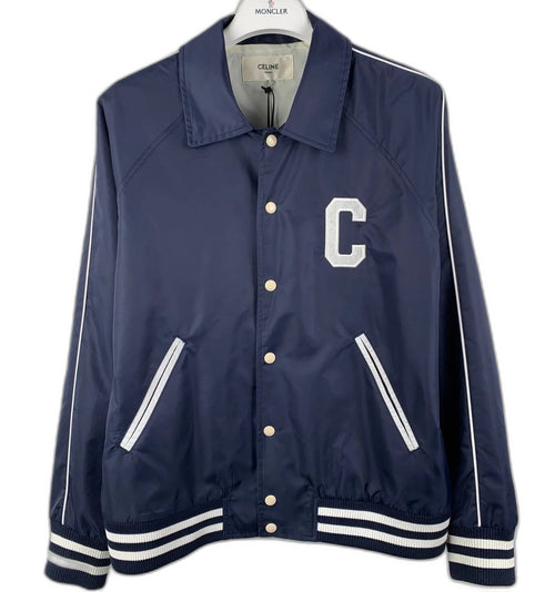 CELINE Teddy Collar Shirt 'Navy Blue'