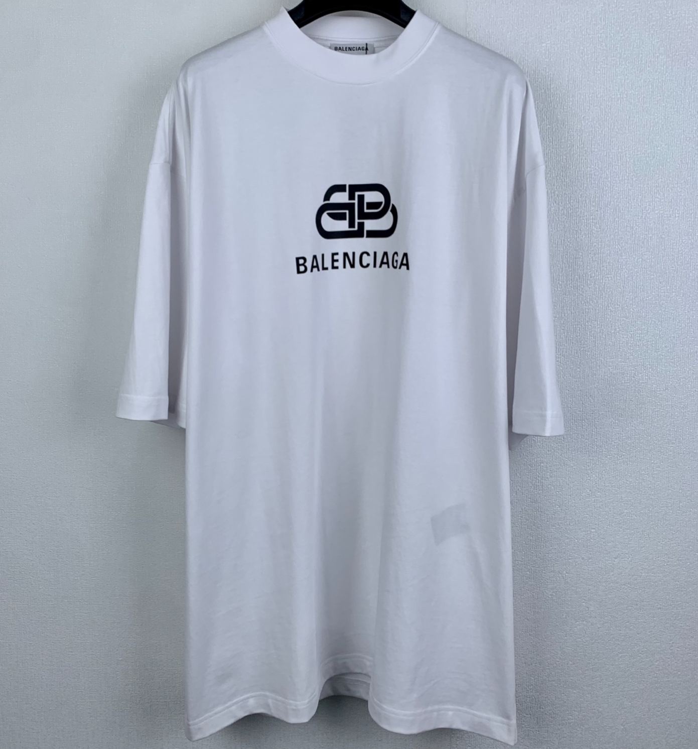 Balenciaga Black Boxy Tee with Logo Print and Balenciaga