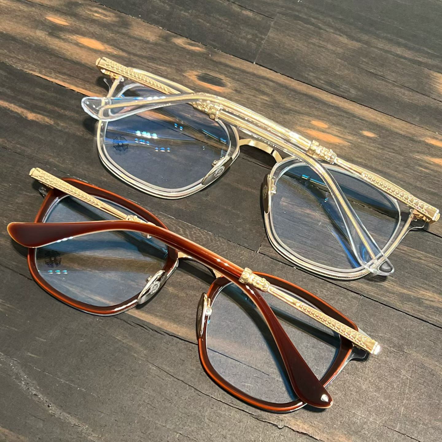 CHROME HEARTS STRAPADICTOME CRYS/GP 51 BS Flare Wellington Men's/Women's