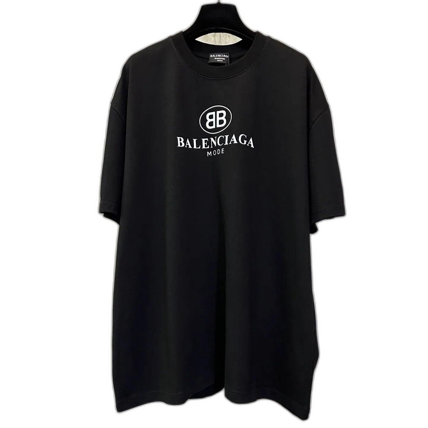 Balenciaga Men's Balenciaga Logo Printing Round Neck Short Sleeve