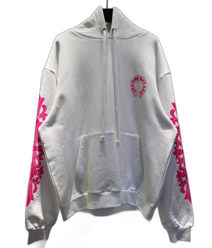 Chrome Hearts White Magenta Horseshoe Hoodie