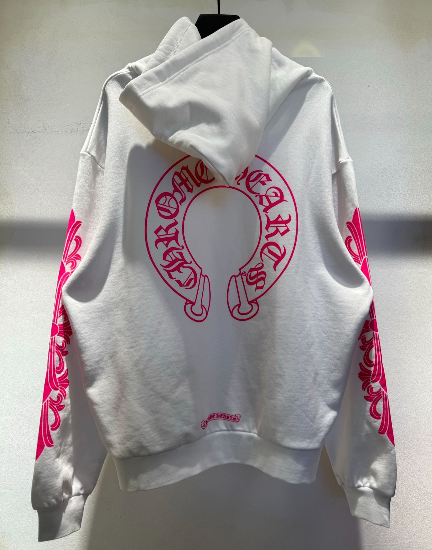 Chrome Hearts White Magenta Horseshoe Hoodie