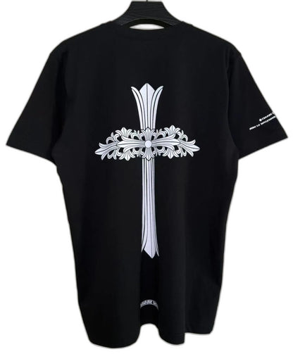 CHROME HEARTS OLD FLORAL Back Print Short-Sleeve T-Shirt
