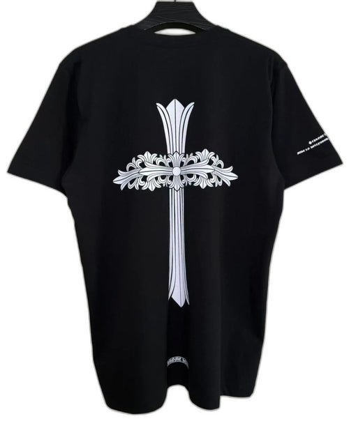 CHROME HEARTS OLD FLORAL Back Print Short-Sleeve T-Shirt
