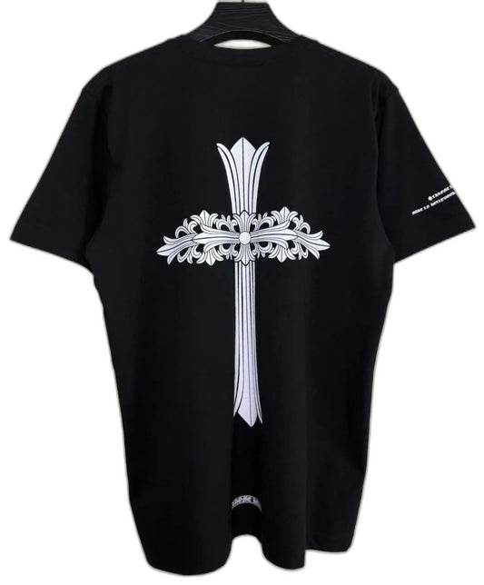 CHROME HEARTS OLD FLORAL Back Print Short-Sleeve T-Shirt
