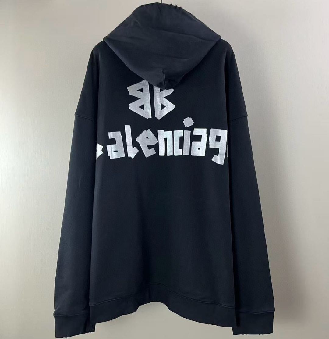 Balenciaga New Black Oversized Hoodie